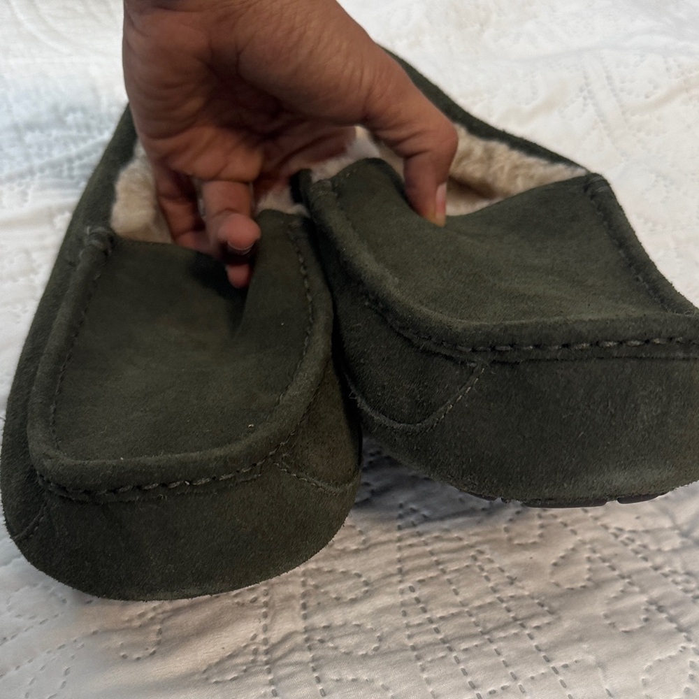 NEW UGG burnt Olive Suede men’s ASCOT Loafers size 11 - Picture 9 of 12